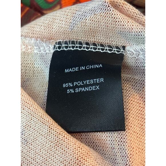 Izuria Bright Tunic Top Orange Paisley Floral Light Knit XL Boho  Eye-catching - Picture 5 of 10